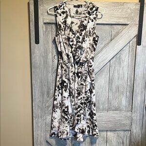 Apt. 9 Black and White Floral Midi Dress